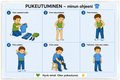 Pukeutuminen – laminoitu kuvallinen A4-ohje